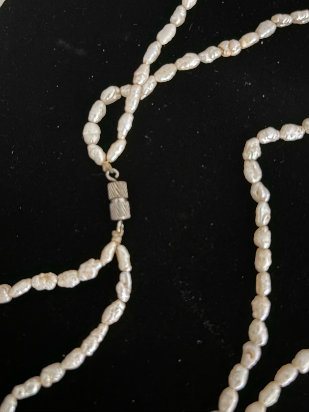 Vintage Double-strand Freshwater Rice Pearl Necklace - Picture 5 of 8